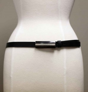 Streets-Ahead-Black-Brushed-Silver-Leather-Belt 